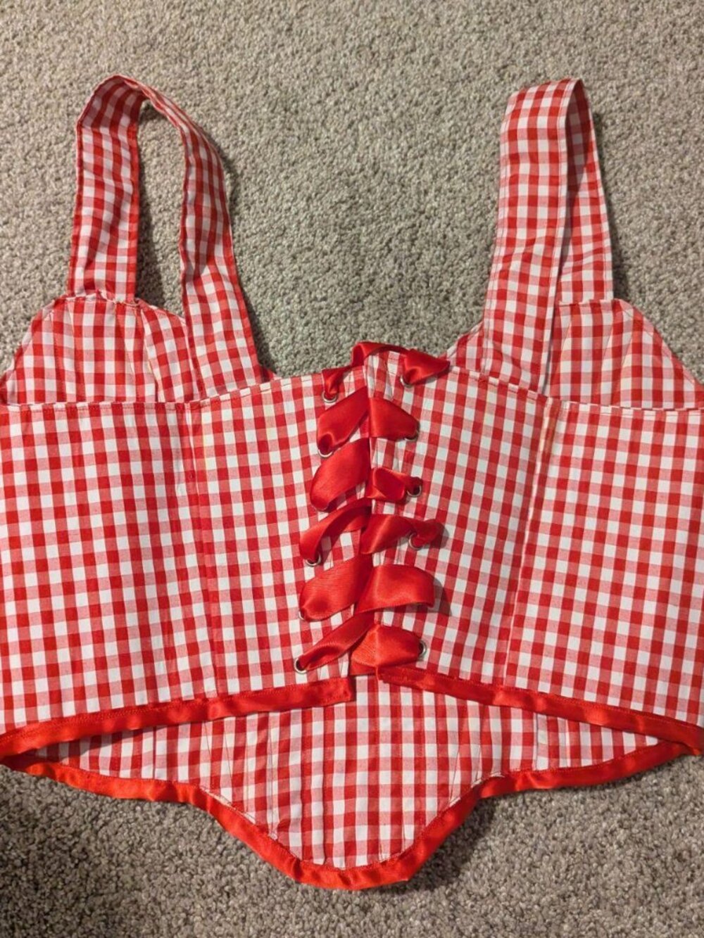 Handmade Gingham Corset Top - Picture 5 of 5